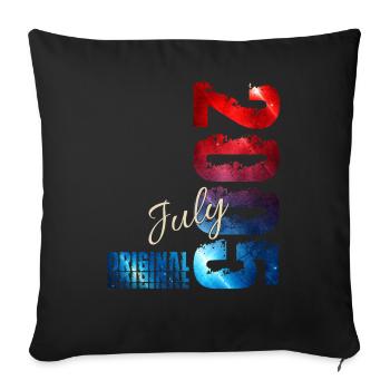 Cadeau du 21e anniversaire Original juillet 2005 - Housse de coussin décorative 45 x 45 cm - noir - Devant