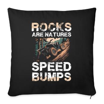  Felsen Sind Die Natürlichen Bodenwellen Offroad - Sofakissenbezug 45 x 45 cm - Schwarz - Vorne