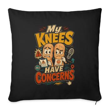 Marathon Marathon Runners Running - Housse de coussin décorative 45 x 45 cm - noir - Devant