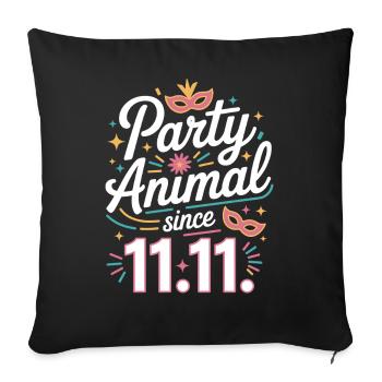 Karneval Party Kölner Animal Since 11.11. Köln - Sofa pillowcase 17,3'' x 17,3'' (45 x 45 cm) - black - Front