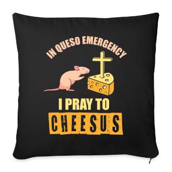 Rat, rat de maison, propriétaire de rats, amoureux des rats - Housse de coussin décorative 45 x 45 cm - noir - Devant