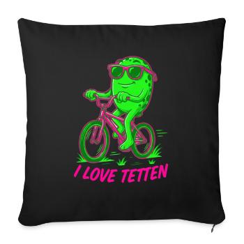 J’adore l’humour adulte de Tetten pour hommes - Housse de coussin décorative 45 x 45 cm - noir - Devant