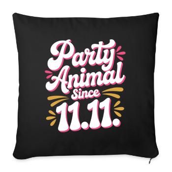 Karneval Party Kölner Animal Since 11.11. Köln - Sofa pillowcase 17,3'' x 17,3'' (45 x 45 cm) - black - Front
