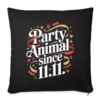 Karneval Party Kölner Animal Since 11.11. Köln - Sofa pillowcase 17,3'' x 17,3'' (45 x 45 cm) - black - Front