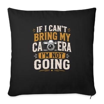Photographer Photography Camera Lover - Sofa pillowcase 17,3'' x 17,3'' (45 x 45 cm) - black - Front