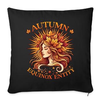 Mabon Wheel Of The Year Pagan Autumn Equinox - Sofa pillowcase 17,3'' x 17,3'' (45 x 45 cm) - black - Front