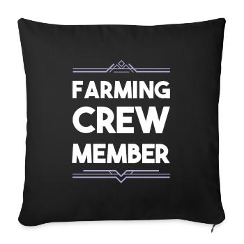 Équipe d’agriculteurs - Housse de coussin décorative 45 x 45 cm - noir - Devant