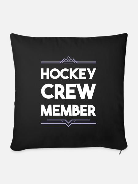 Hockeyploeg - Sierkussenhoes, 45 x 45 cm - zwart