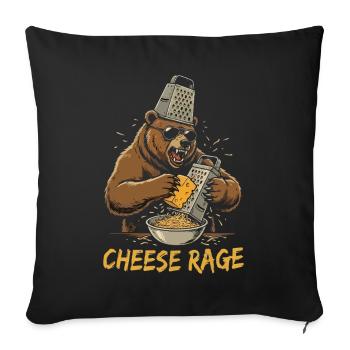 Käse Bär - Sofakissenbezug 45 x 45 cm - Schwarz - Vorne