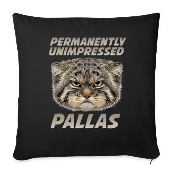 Pallas Cat Manul Humour T Pallas Cats - Housse de coussin décorative 45 x 45 cm - noir - Devant