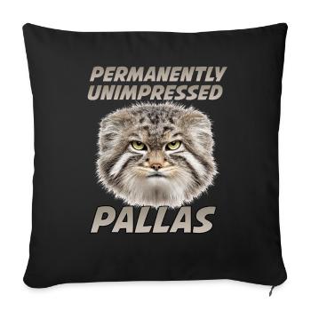 Pallas Cat Manul Kaffee Motiv | Grumpy Wildkatze  - Housse de coussin décorative 45 x 45 cm - noir - Devant