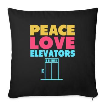 Lift - Sofa pillowcase 17,3'' x 17,3'' (45 x 45 cm) - black - Front