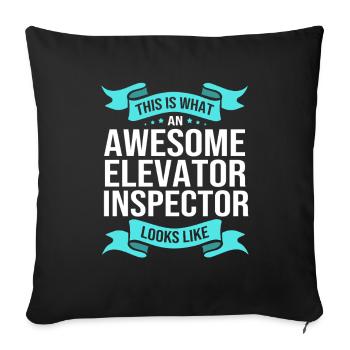 Lift - Sofa pillowcase 17,3'' x 17,3'' (45 x 45 cm) - black - Front