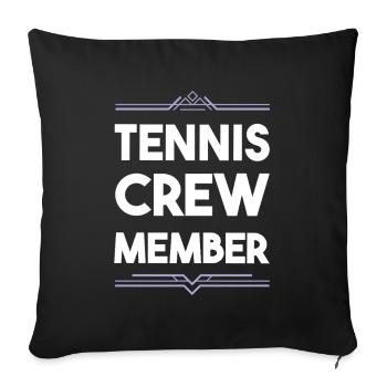 Équipe de tennis - Housse de coussin décorative 45 x 45 cm - noir - Devant