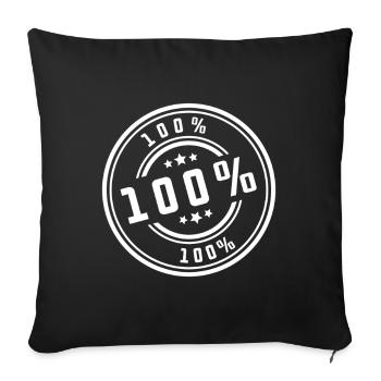 Timbre à 100 % - Housse de coussin décorative 45 x 45 cm - noir - Devant