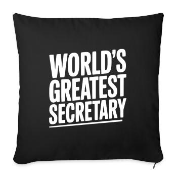 Le plus grand secrétaire du monde - Housse de coussin décorative 45 x 45 cm - noir - Devant