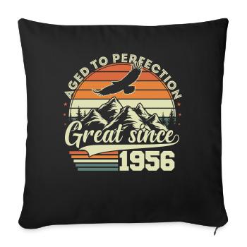 Vintage 1956 Vintage Retro Birthday Gift - Sofa pillowcase 17,3'' x 17,3'' (45 x 45 cm) - black - Front