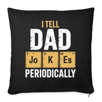 Je raconte des blagues de papa de temps en temps - Housse de coussin décorative 45 x 45 cm - noir - Devant