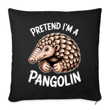 Pangolin Sayings Pine Cone Gift - Sofa pillowcase 17,3'' x 17,3'' (45 x 45 cm) - black - Front