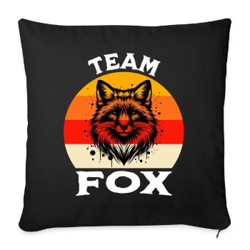 Team Rotfuchs Fuchs - Sofakissenbezug 45 x 45 cm - Schwarz - Vorne