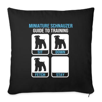 Schnauzer nain - Housse de coussin décorative 45 x 45 cm - noir - Devant