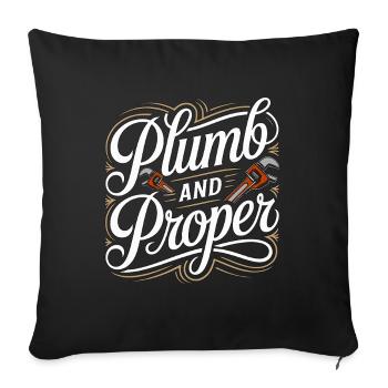 Master Plumber Plumb And Proper Skilled Tradesman - Sofa pillowcase 17,3'' x 17,3'' (45 x 45 cm) - black - Front