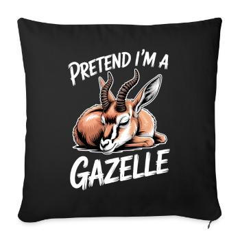 Gazelles Expressions Gazelles Drôle de Gazelle - Housse de coussin décorative 45 x 45 cm - noir - Devant