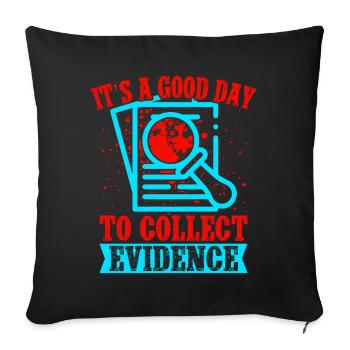 Majeure en sciences médico-légales Bonne journée à collectionner - Housse de coussin décorative 45 x 45 cm - noir - Devant