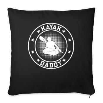 Kayak Daddy Canoeing Kayaking Daddy - Sofa pillowcase 17,3'' x 17,3'' (45 x 45 cm) - black - Front