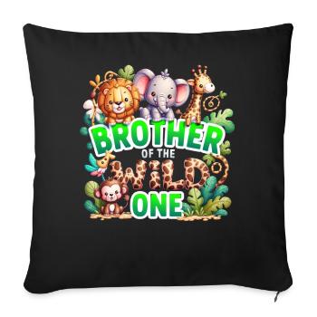 Frère du Sauvage - Housse de coussin décorative 45 x 45 cm - noir - Devant