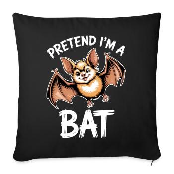 Cadeau amusant des chauves-souris sur les proverbes de chauve-souris - Housse de coussin décorative 45 x 45 cm - noir - Devant