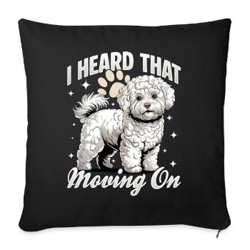 Bichon Frise Dog Breed - Sofa pillowcase 17,3'' x 17,3'' (45 x 45 cm) - black - Front