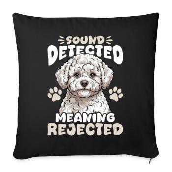 Bichon Frise Dog Breed - Sofa pillowcase 17,3'' x 17,3'' (45 x 45 cm) - black - Front