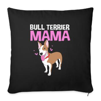 Bull terrier - Housse de coussin décorative 45 x 45 cm - noir - Devant