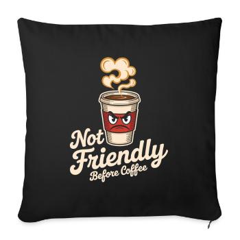 Not Friendly Introvert Antisocial Loner - Sofa pillowcase 17,3'' x 17,3'' (45 x 45 cm) - black - Front