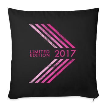 2017 Limited Edition Geburtstag Mädchen - Sofakissenbezug 45 x 45 cm - Schwarz - Vorne