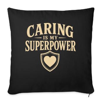 Care for the elderly for parents, family caregivers, - Sofa pillowcase 17,3'' x 17,3'' (45 x 45 cm) - black - Front