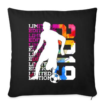 7E ANNIVERSAIRE FOOTBALL 2019 ÉDITION LIMITÉE - Housse de coussin décorative 45 x 45 cm - noir - Devant