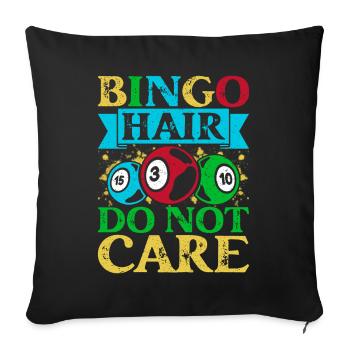 Bingo Game Bingo Hair Do Not Care Bingo - Sofakissenbezug 45 x 45 cm - Schwarz - Vorne