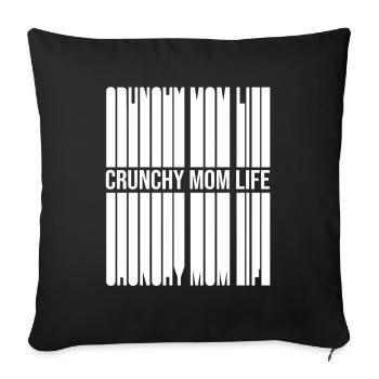 Crunchy Mama - Sofakissenbezug 45 x 45 cm - Schwarz - Vorne