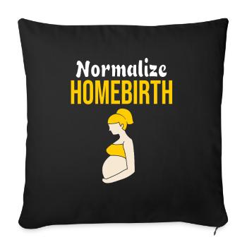 Maman croustillante - Housse de coussin décorative 45 x 45 cm - noir - Devant