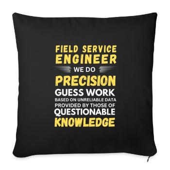 Präzise Vermutungen des Field Service Engineer - Sofakissenbezug 45 x 45 cm - Schwarz - Vorne