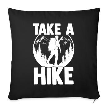 Randonnée sur sentier de montagne Randonnée en plein air Braconnage - Housse de coussin décorative 45 x 45 cm - noir - Devant