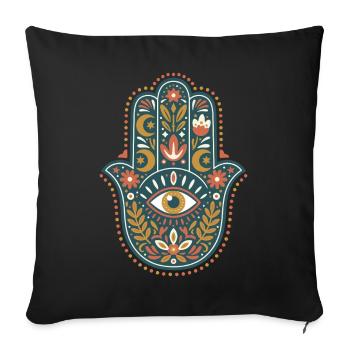 Spiritualité Géométrie Sacrée Foi Symbole Zen - Housse de coussin décorative 45 x 45 cm - noir - Devant