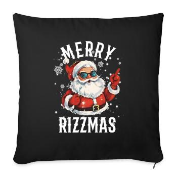 lustiges Weihnachts-Weihnachts-Weihnachtshemd - Sofakissenbezug 45 x 45 cm - Schwarz - Vorne
