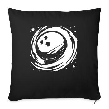 Sketch de la boule de bowling - Housse de coussin décorative 45 x 45 cm - noir - Devant