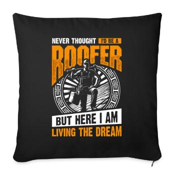 Couvreur : Vivre le rêve Craftsman Crafts - Housse de coussin décorative 45 x 45 cm - noir - Devant