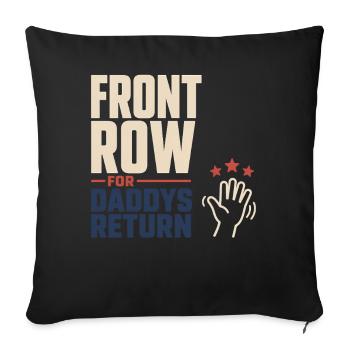 Bienvenue à la maison, Papa Retour militaire - Housse de coussin décorative 45 x 45 cm - noir - Devant