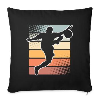 Soccer - Sofa pillowcase 17,3'' x 17,3'' (45 x 45 cm) - black - Front