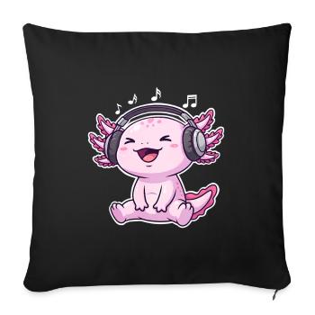 Musique Axolotl - Housse de coussin décorative 45 x 45 cm - noir - Devant